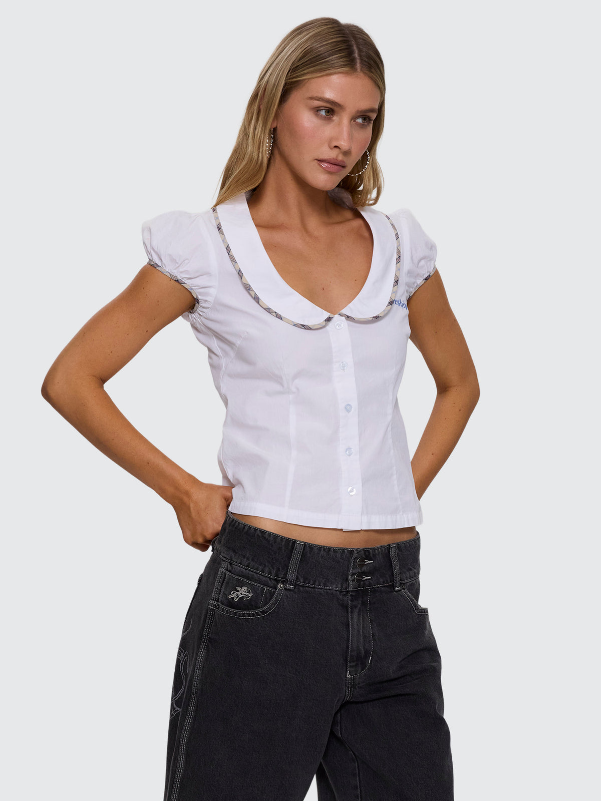 Pay Attention Short Sleeve Shirt - White