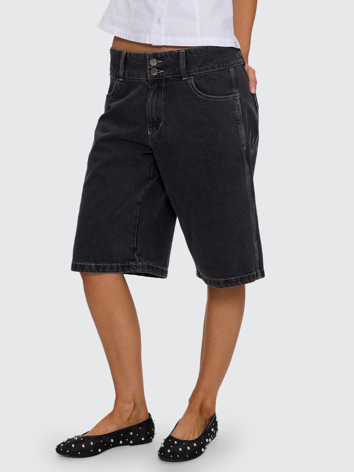 Spinal 00s Big Baggy Short - Used Black