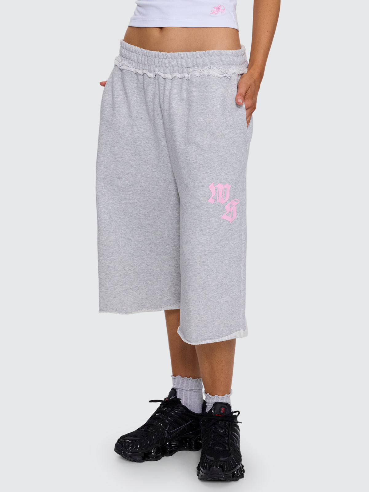 High Spirits Baggy Jogger Short - Snow Marle