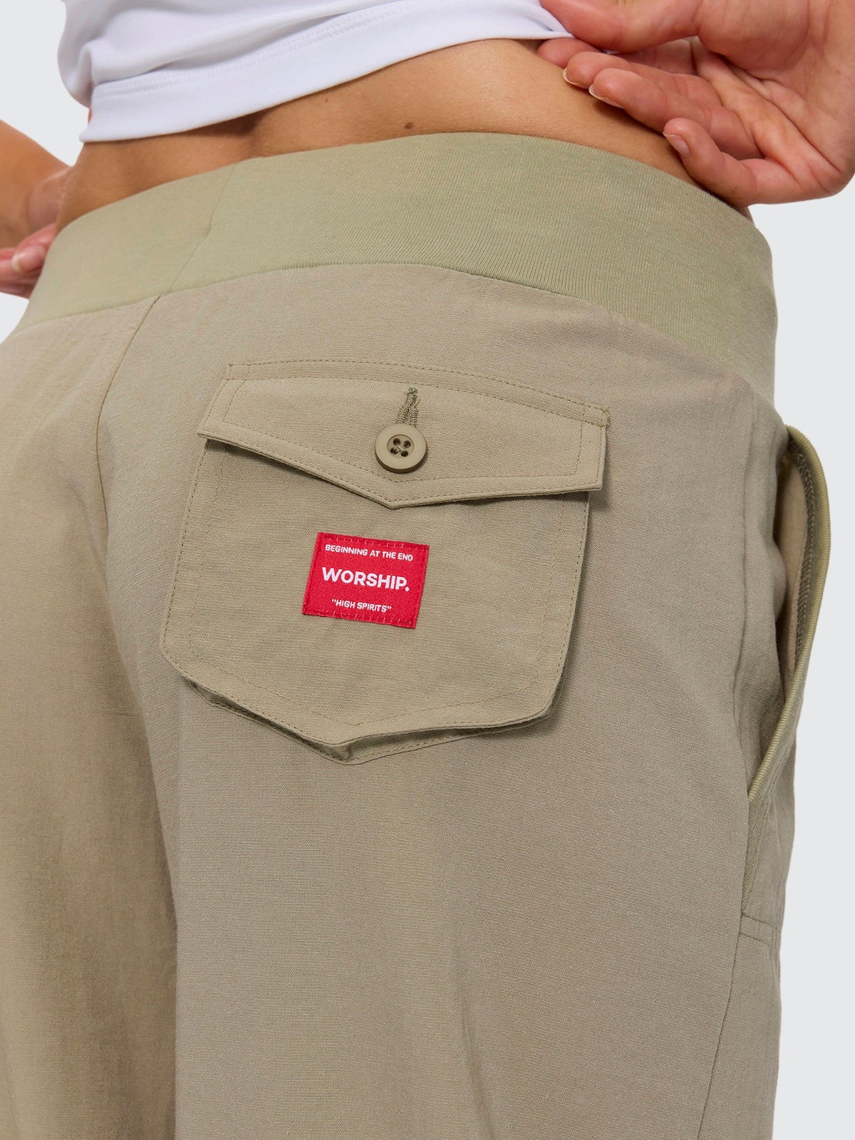Army Brat Super Low Baggy Pant - Kelp Dust