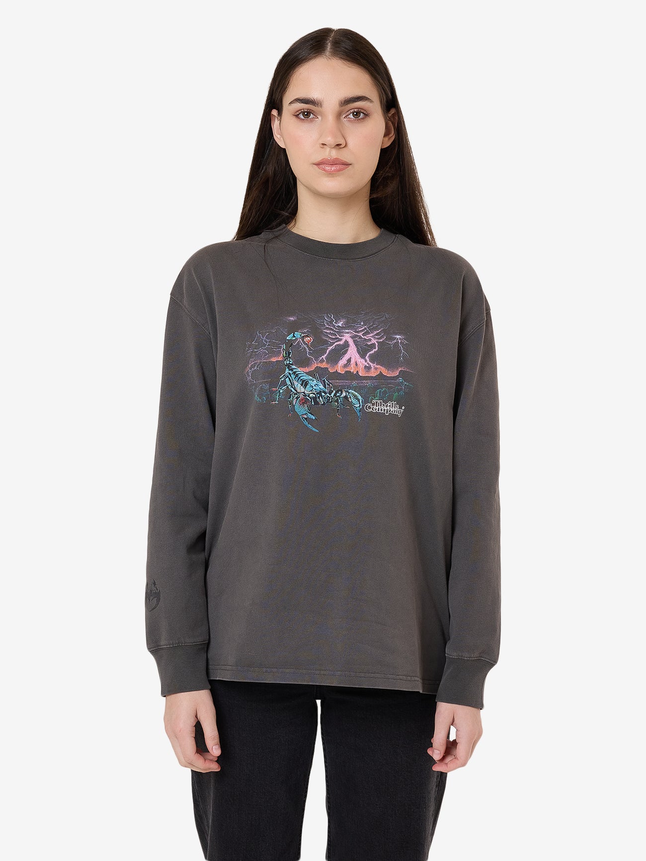 Scorpion Ridge Long Sleeve Oversized Tee - Merch Black 4