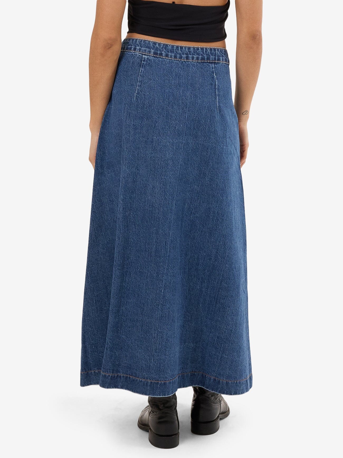 Peyton Maxi Skirt - Rinsed Blue