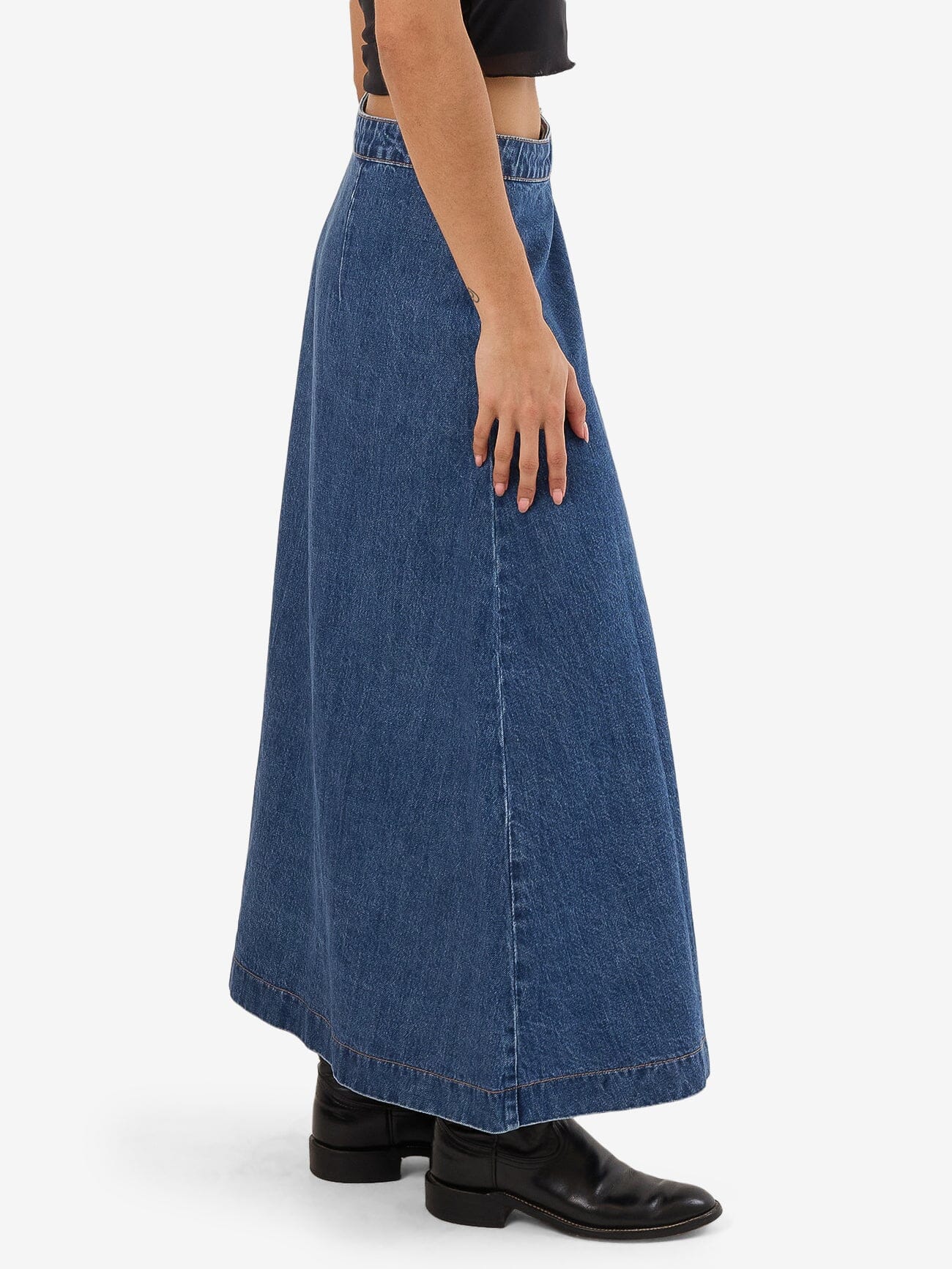 Peyton Maxi Skirt - Rinsed Blue