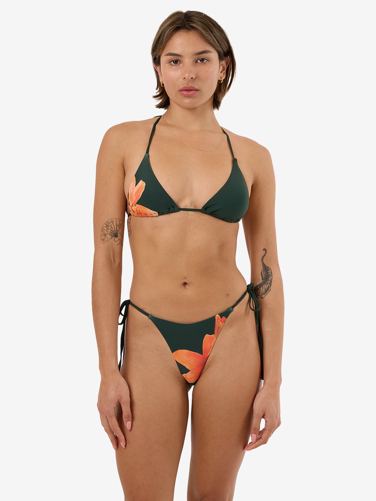 Lagoon String Bikini Top - Dark Jade