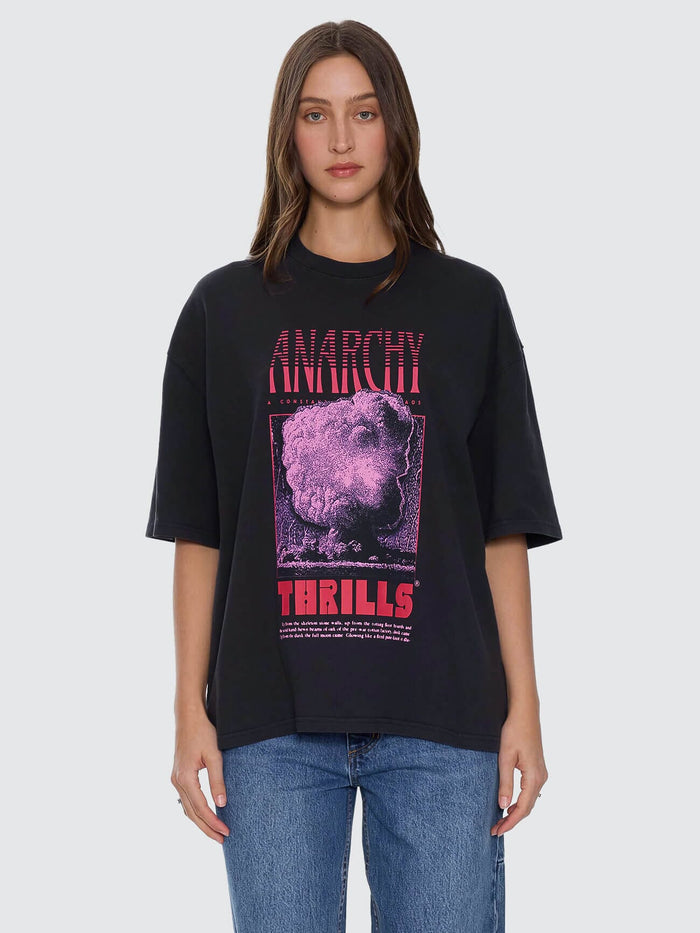 Constant Chaos Oversize Tee - Blue Graphite