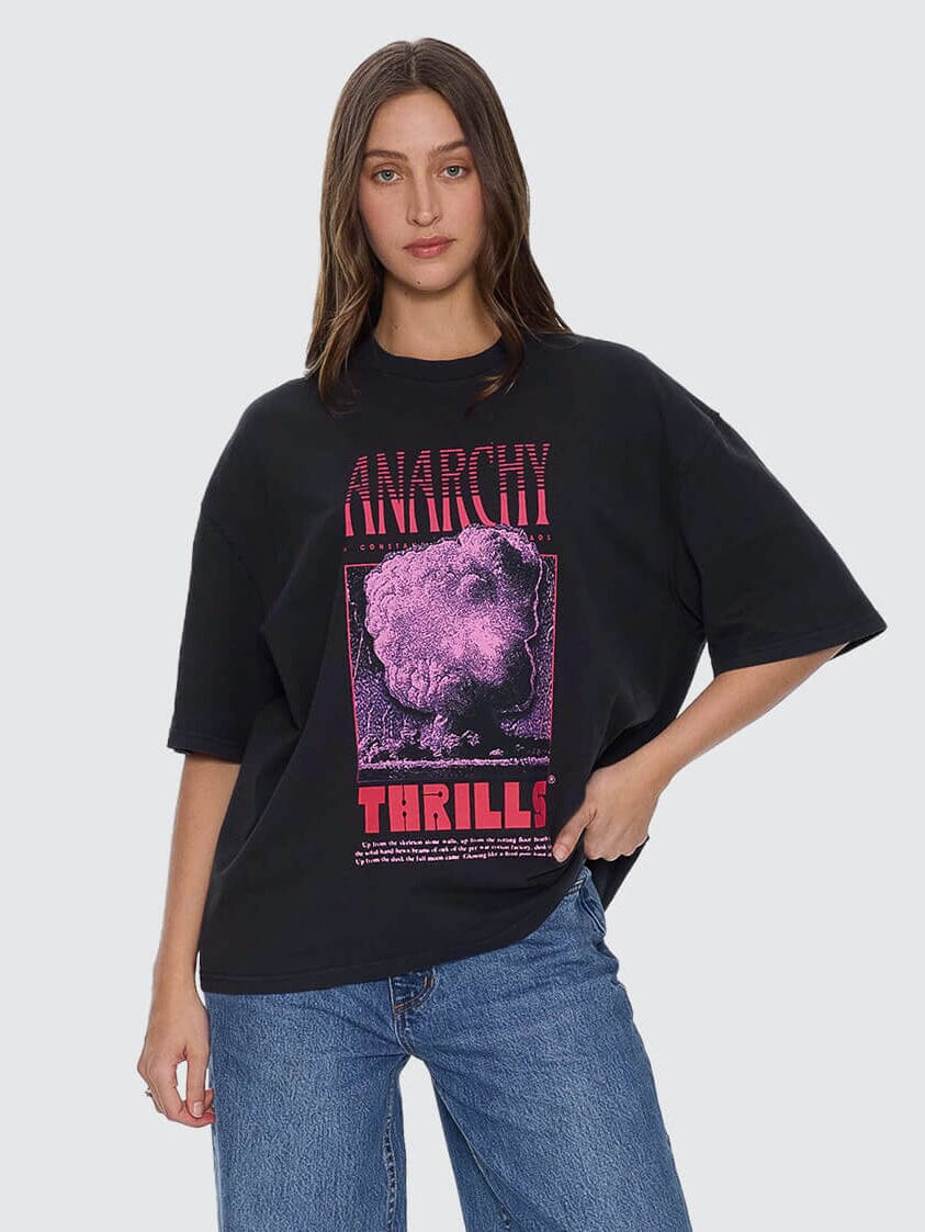 Constant Chaos Oversize Tee - Blue Graphite