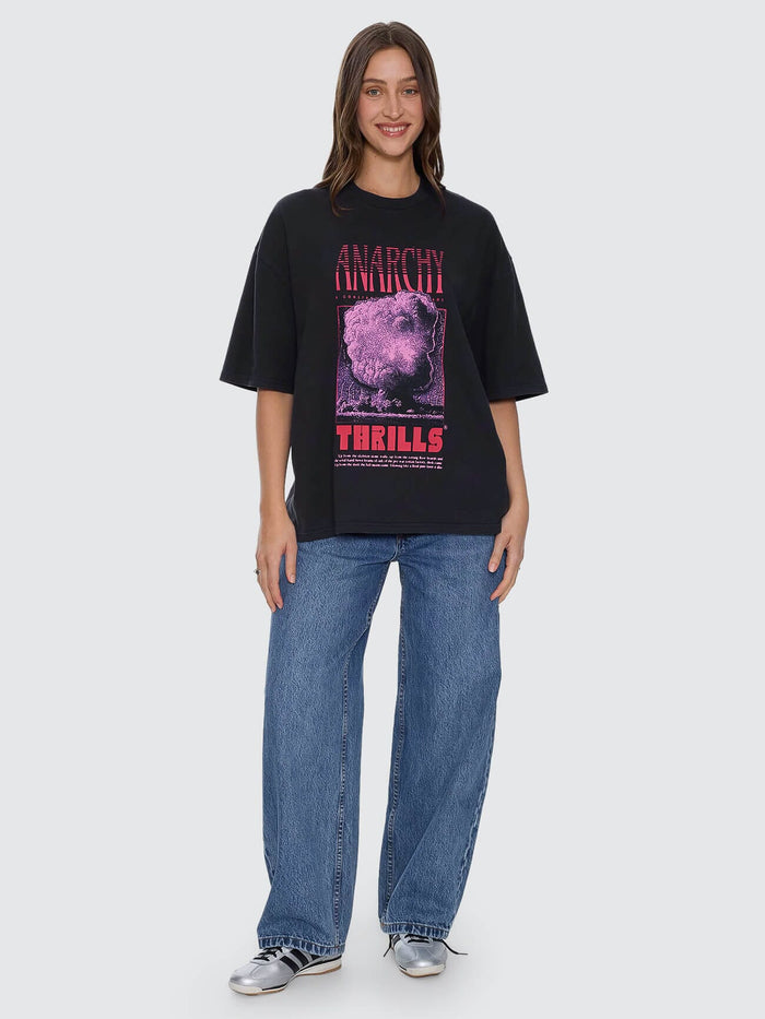 Constant Chaos Oversize Tee - Blue Graphite