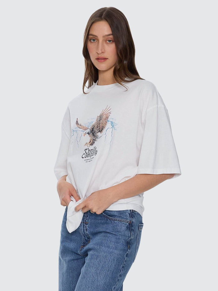 Flight Risk Oversize Tee - Dirty White