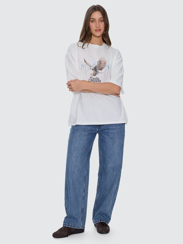 Flight Risk Oversize Tee - Dirty White