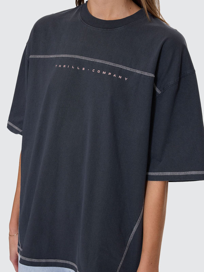 Compact Oversize Panel Tee - Ebony 4