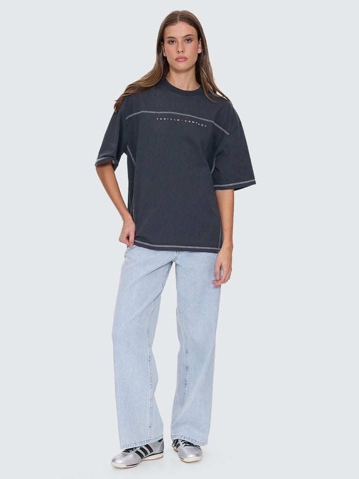 Compact Oversize Panel Tee - Ebony 4