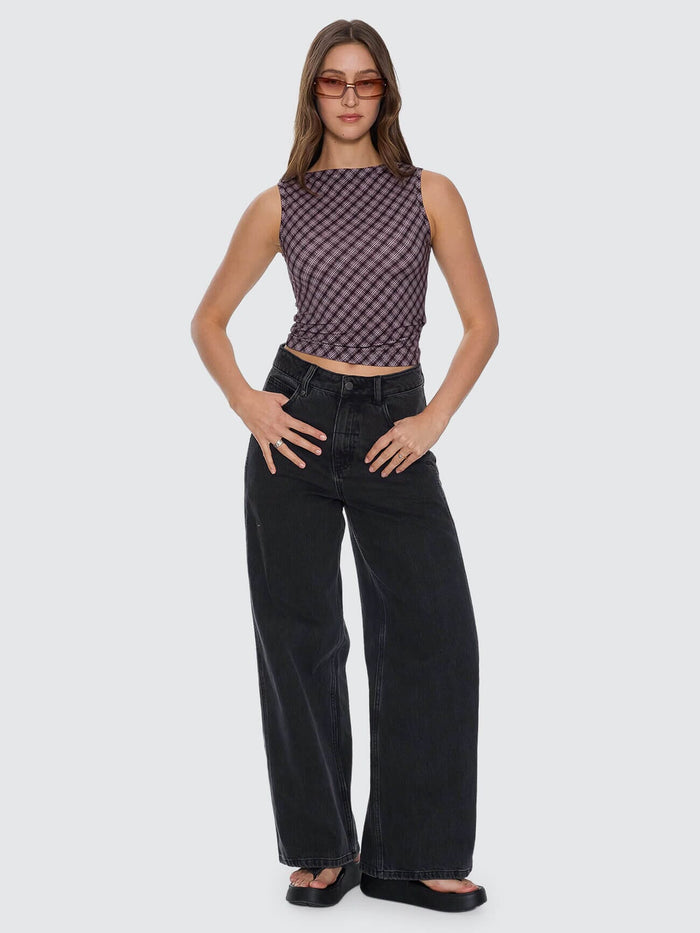 Adorned Check Tank - Coffee