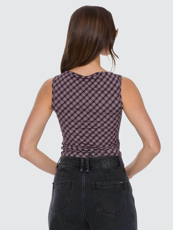 Adorned Check Tank - Coffee