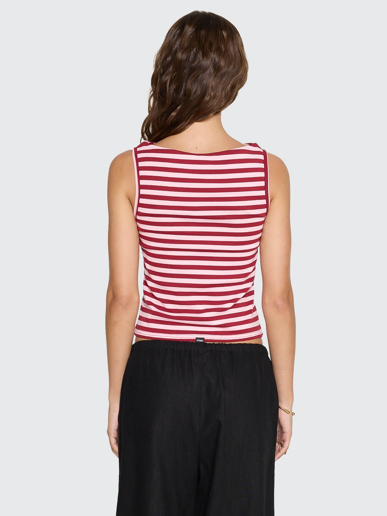 Echoes Stripe Tank - Cherry Red Stripe 4