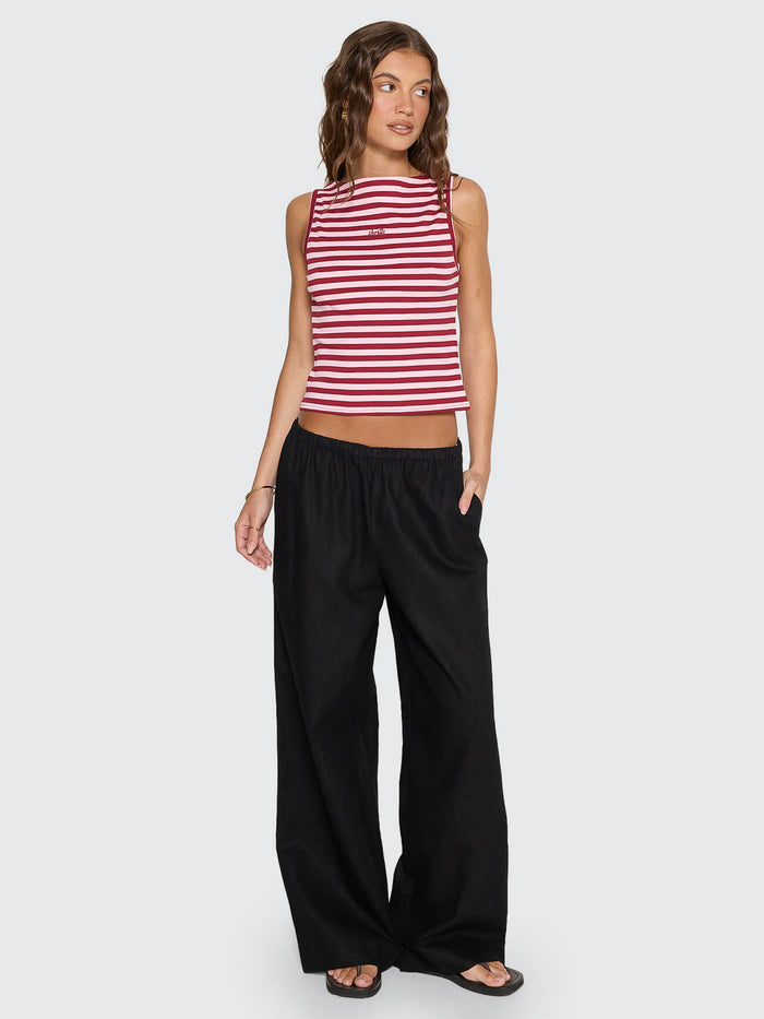 Echoes Stripe Tank - Cherry Red Stripe 4