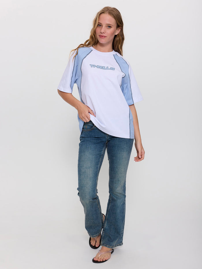 On Repeat Panelled Raglan Tee - White 4