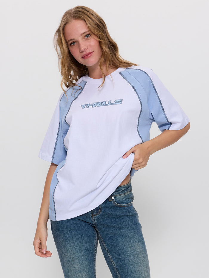 On Repeat Panelled Raglan Tee - White 4