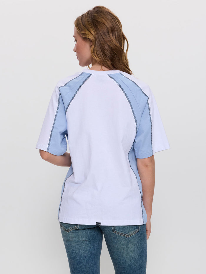 On Repeat Panelled Raglan Tee - White 4