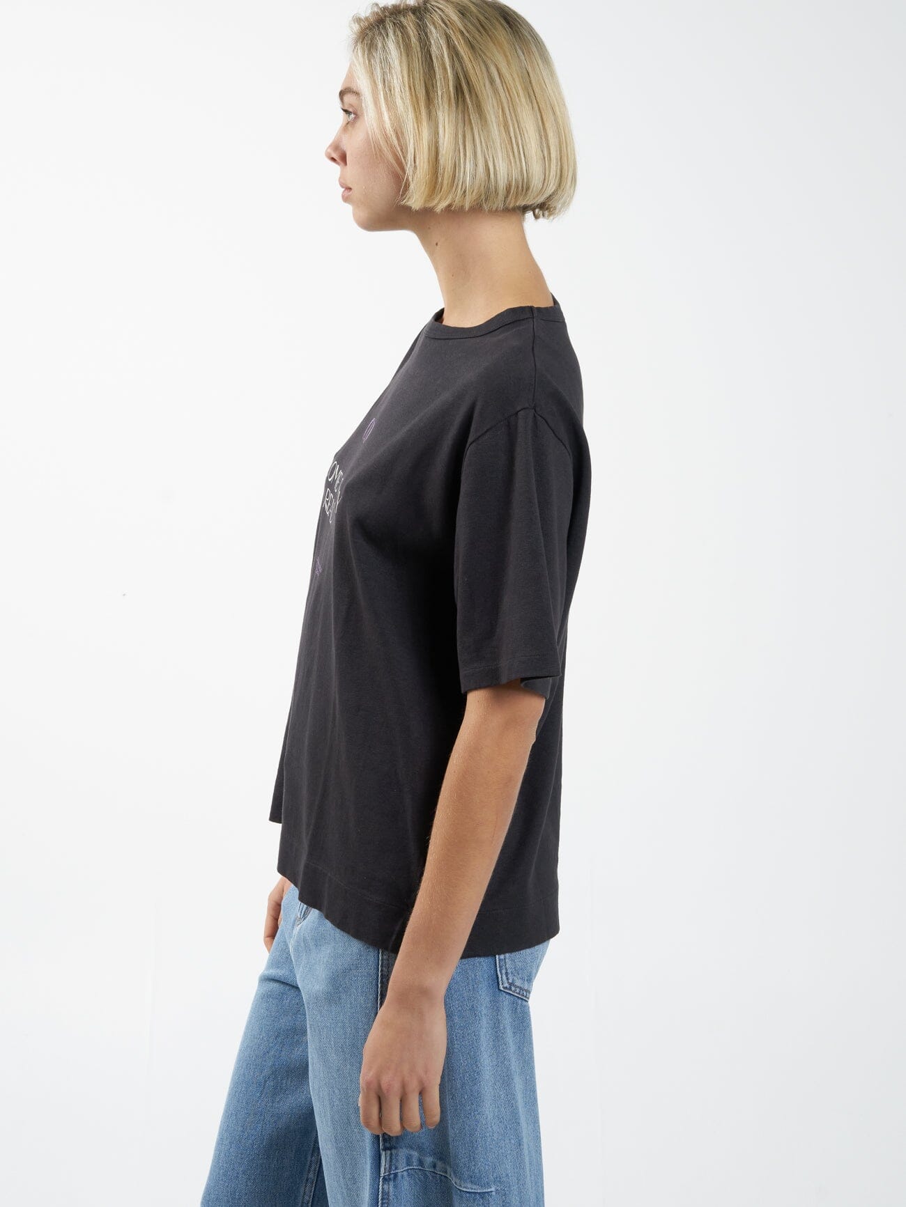 Infinite Reality Hemp Box Tee - Washed Black