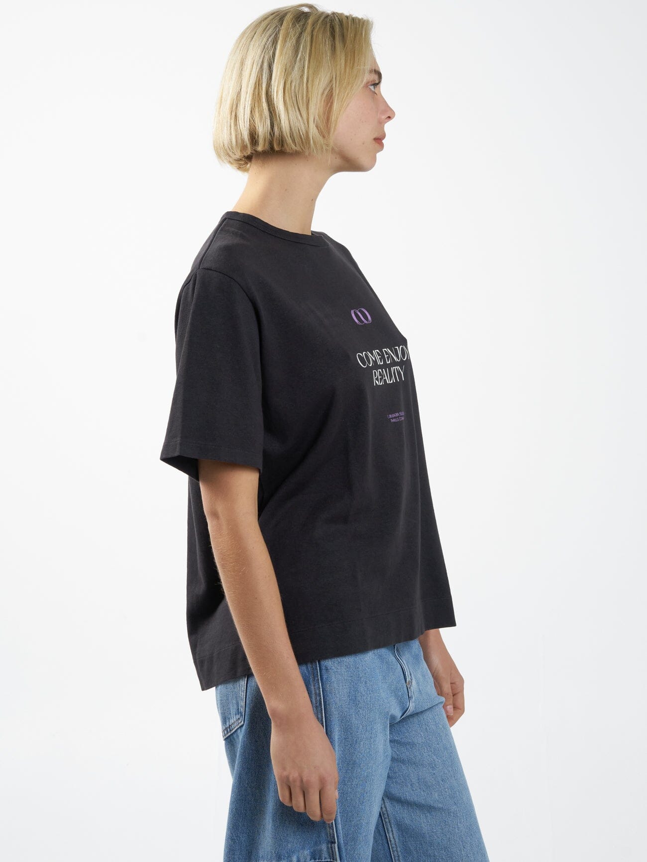 Infinite Reality Hemp Box Tee - Washed Black