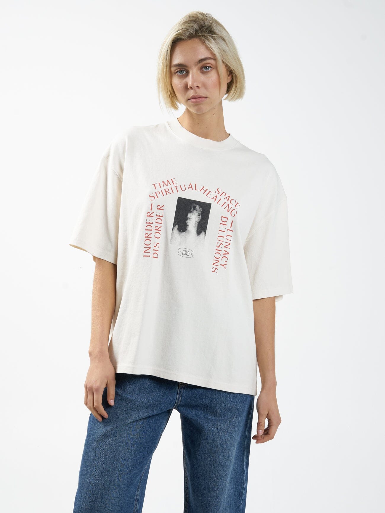 Healing Delusions Oversized Tee - Heritage White