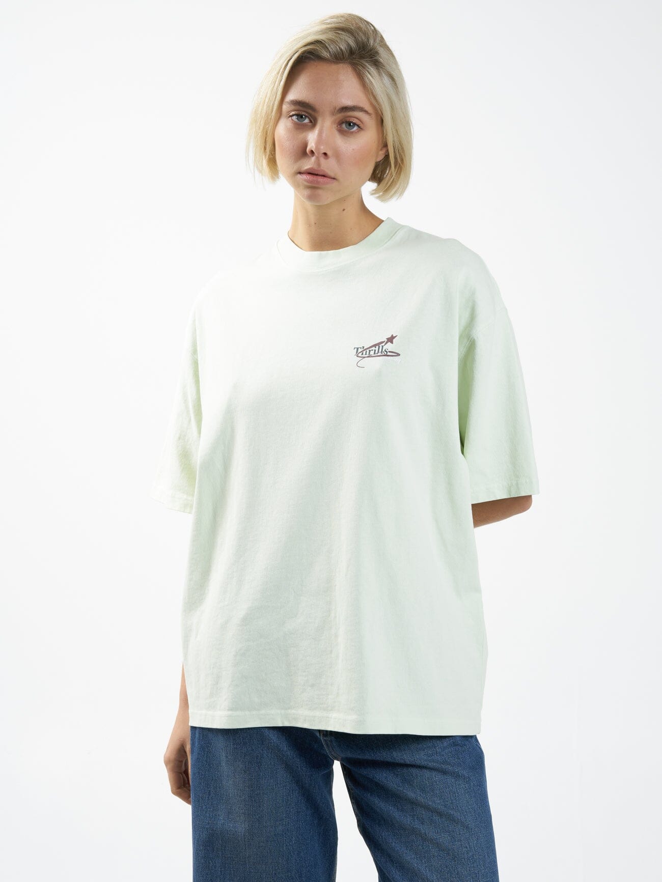 Earths Vibrations Oversized Tee - Washed Mint
