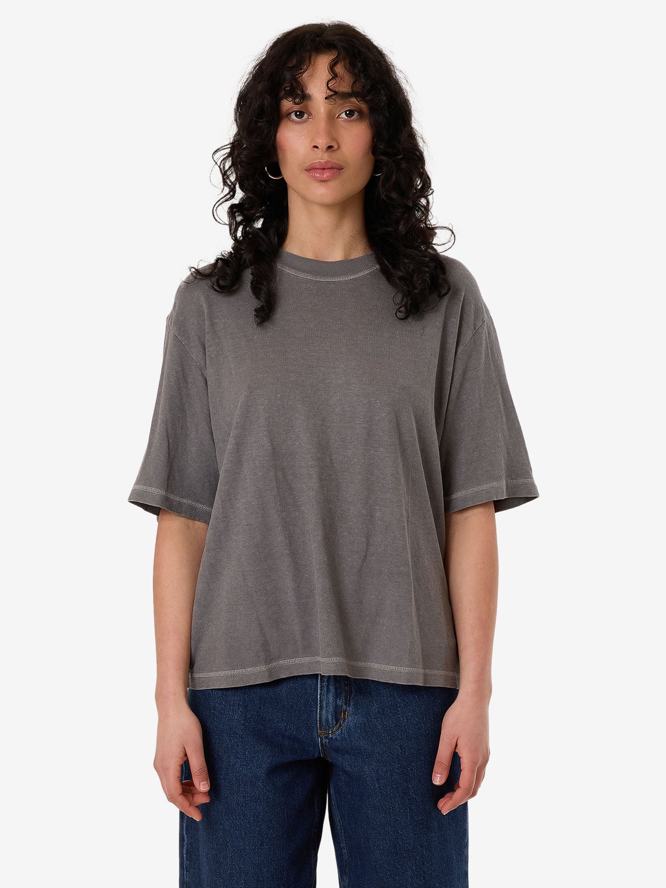 Hemp Square Tee - Grey Ash