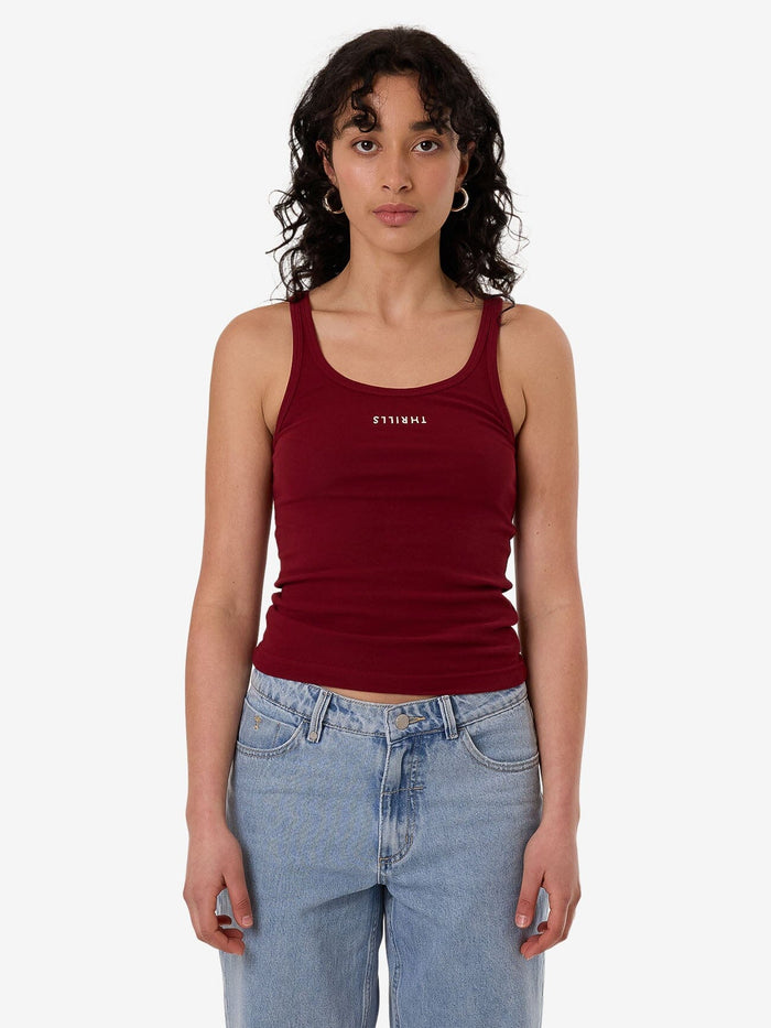Minimal Thrills Scoop Tank - Cabernet 4