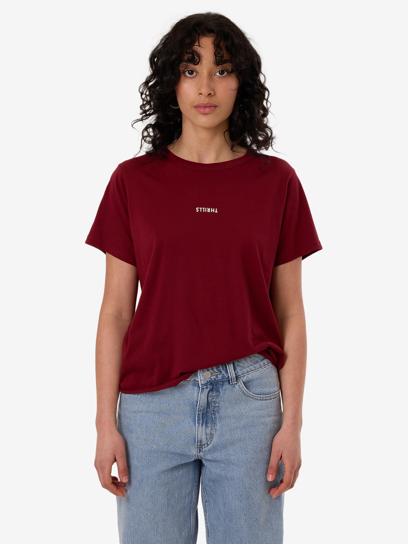 Minimal Thrills Relaxed Tee - Cabernet 4