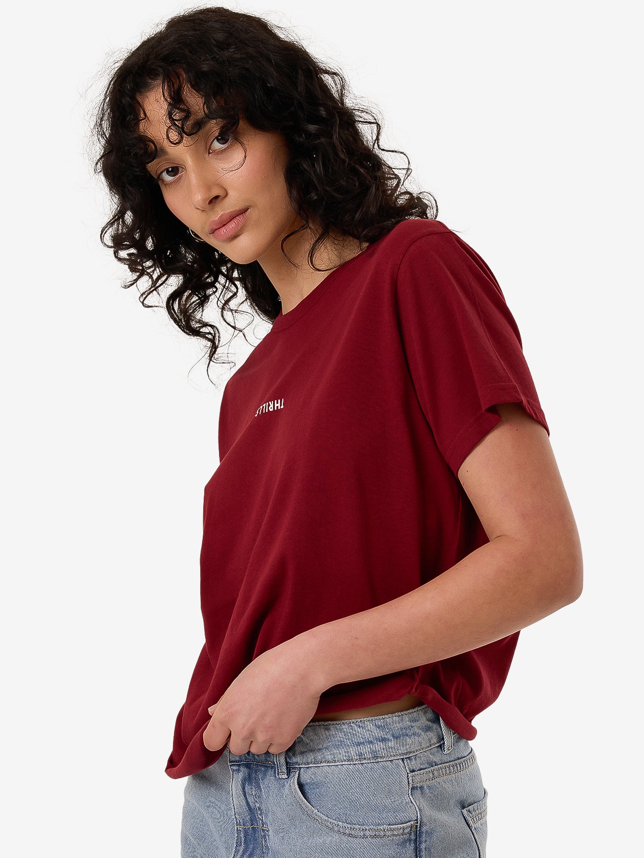 Minimal Thrills Relaxed Tee - Cabernet 4