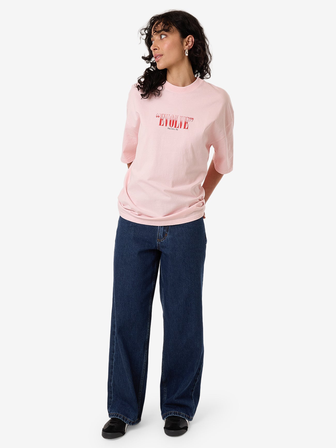 Highly Evolved Oversized Tee - Barely Pink 4