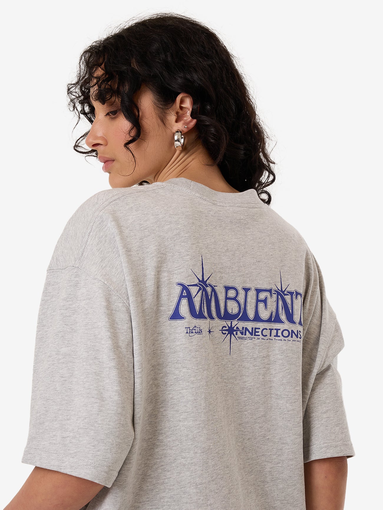 Ambient Connection Oversized Tee - Snow Marle 4