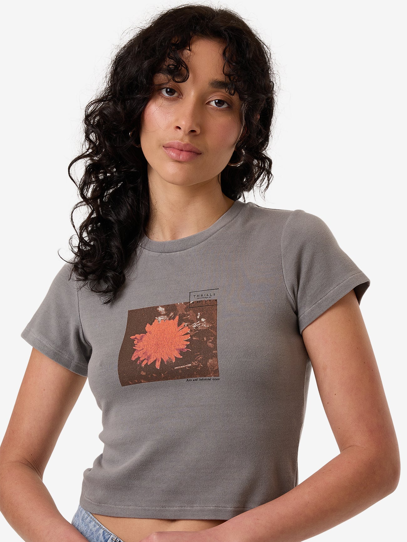 Natures Library Mini Tee - Washed Grey 4