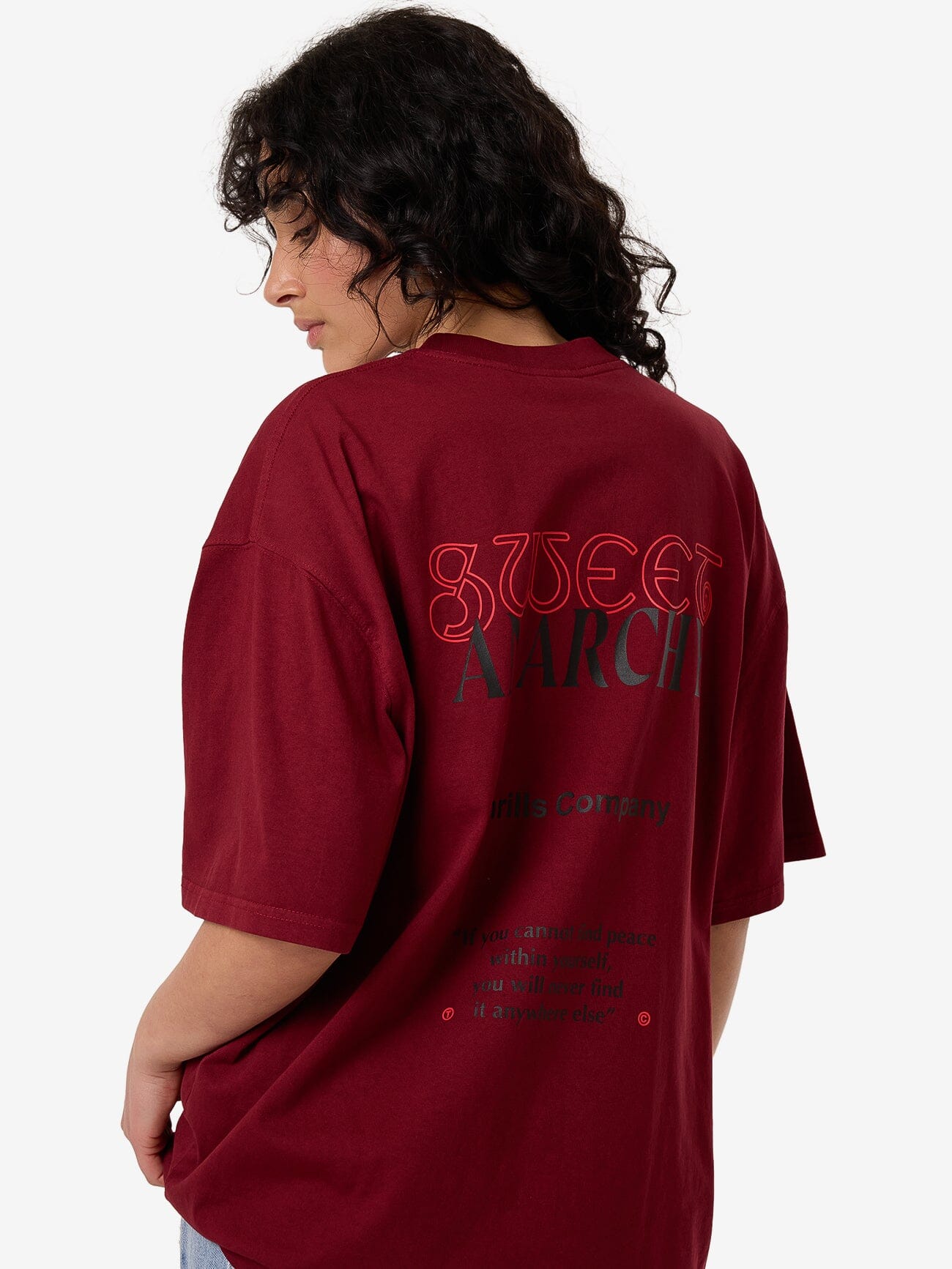 Sweet Anarchy Oversized Tee - Cabernet 4