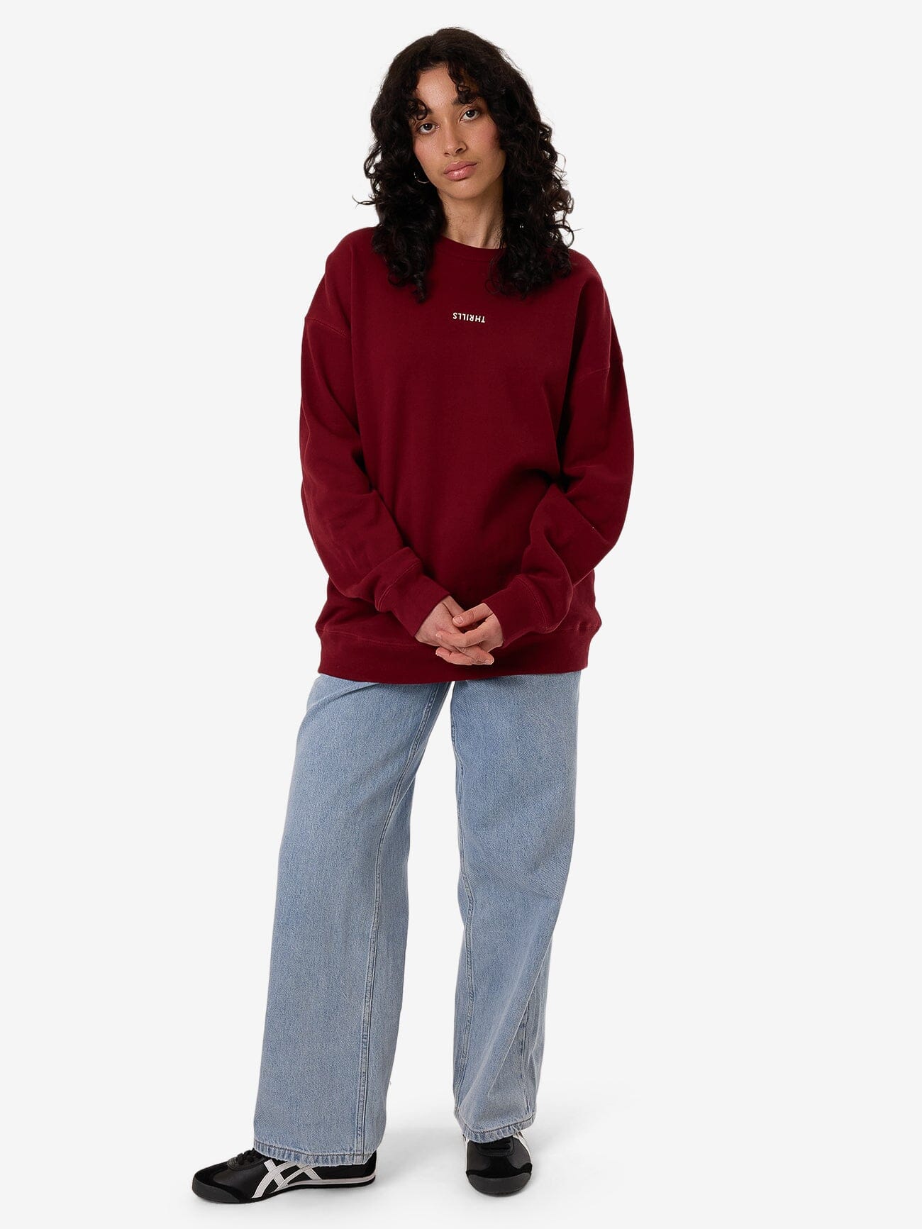 Minimal Thrills Slouch Crew - Cabernet 4