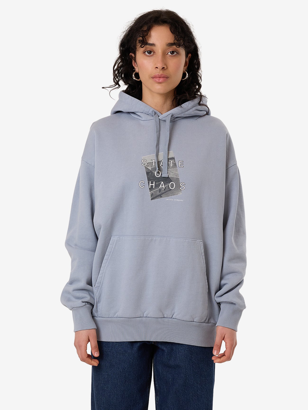 Chaotic Growth Slouch Hood - Ashley Blue 4