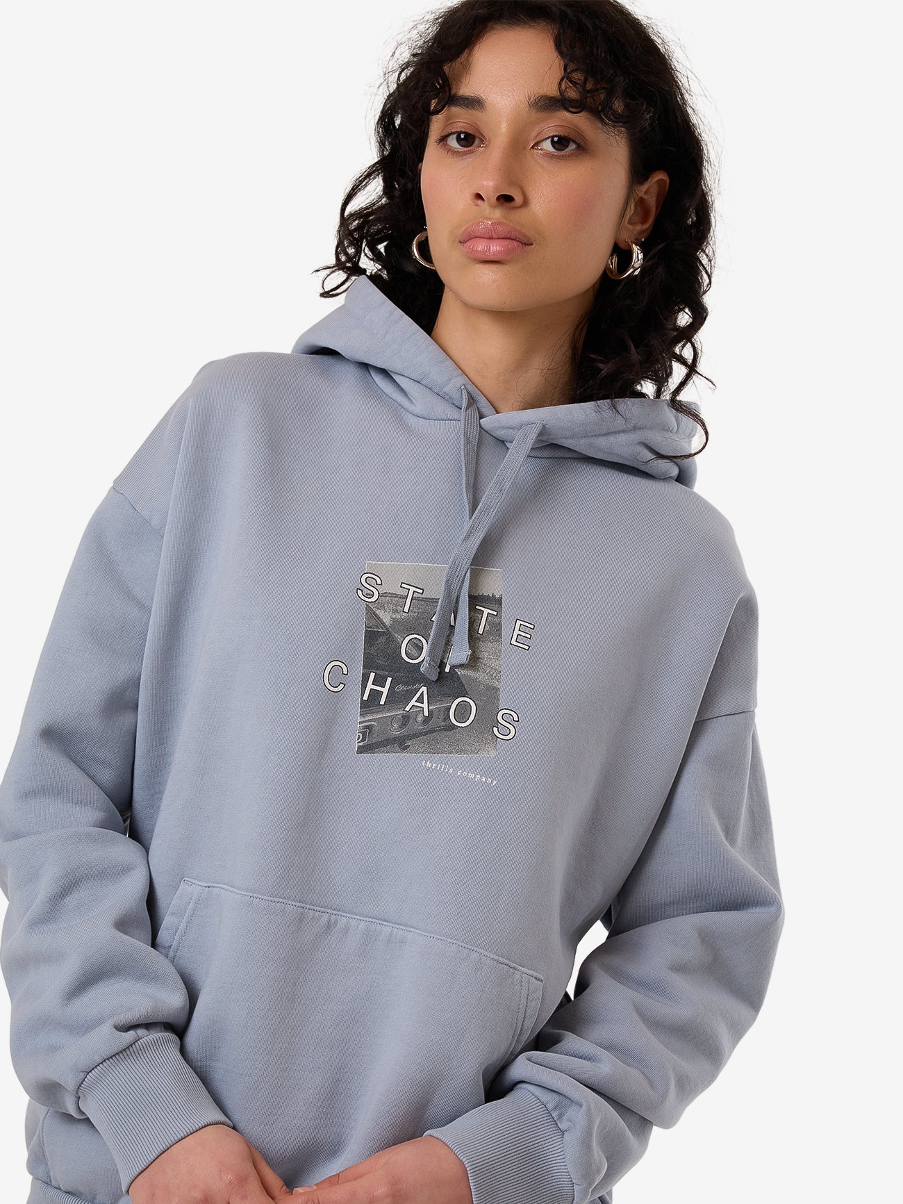 Chaotic Growth Slouch Hood - Ashley Blue 4