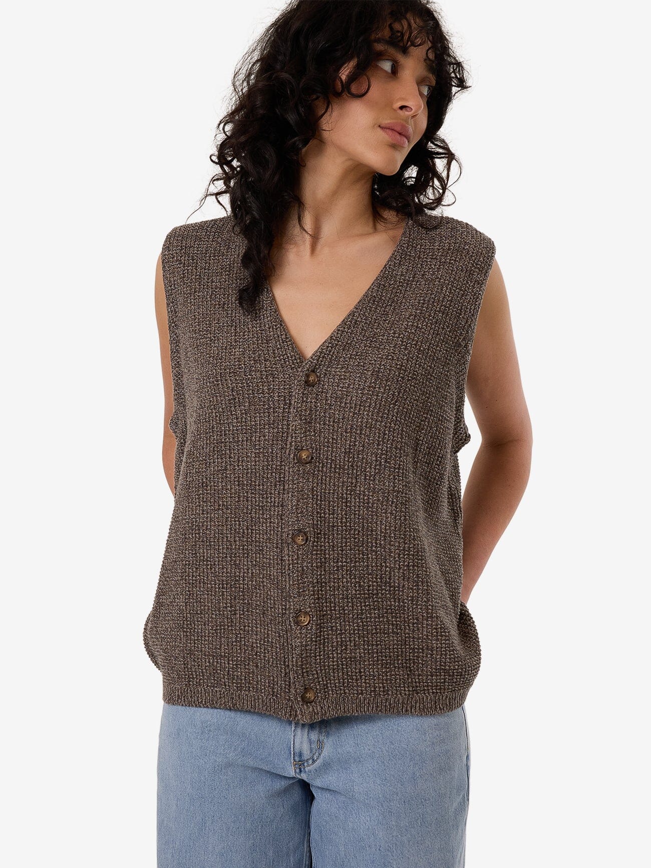 Sam Knit Vest - Loam 4