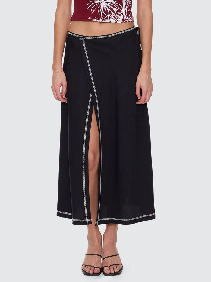 Contour Midi Skirt - Black