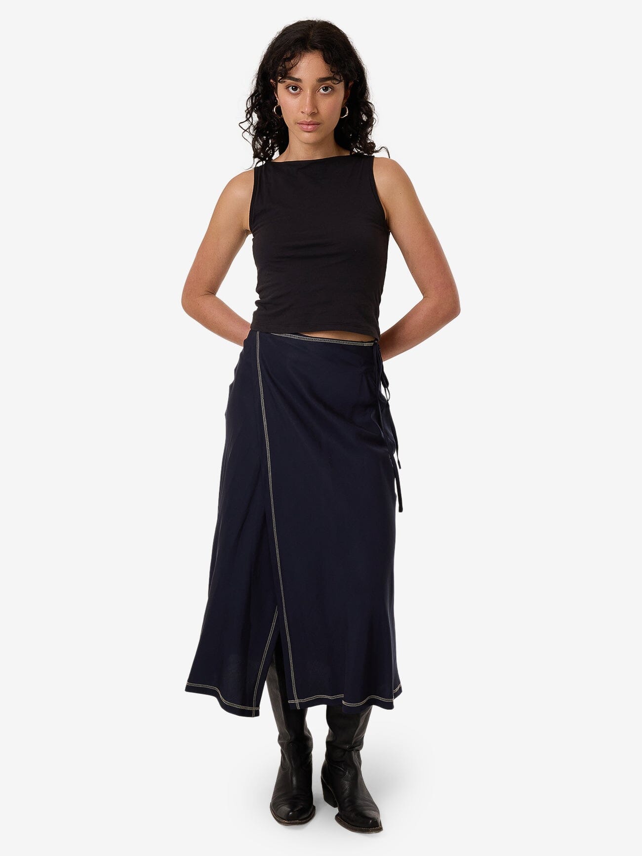 Contour Midi Skirt - Peacoat 4