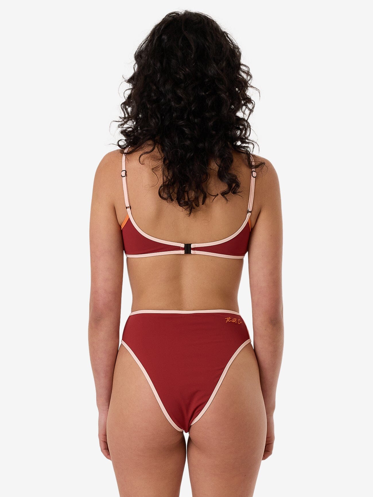 Petra Crop Bikini Top - Crimson