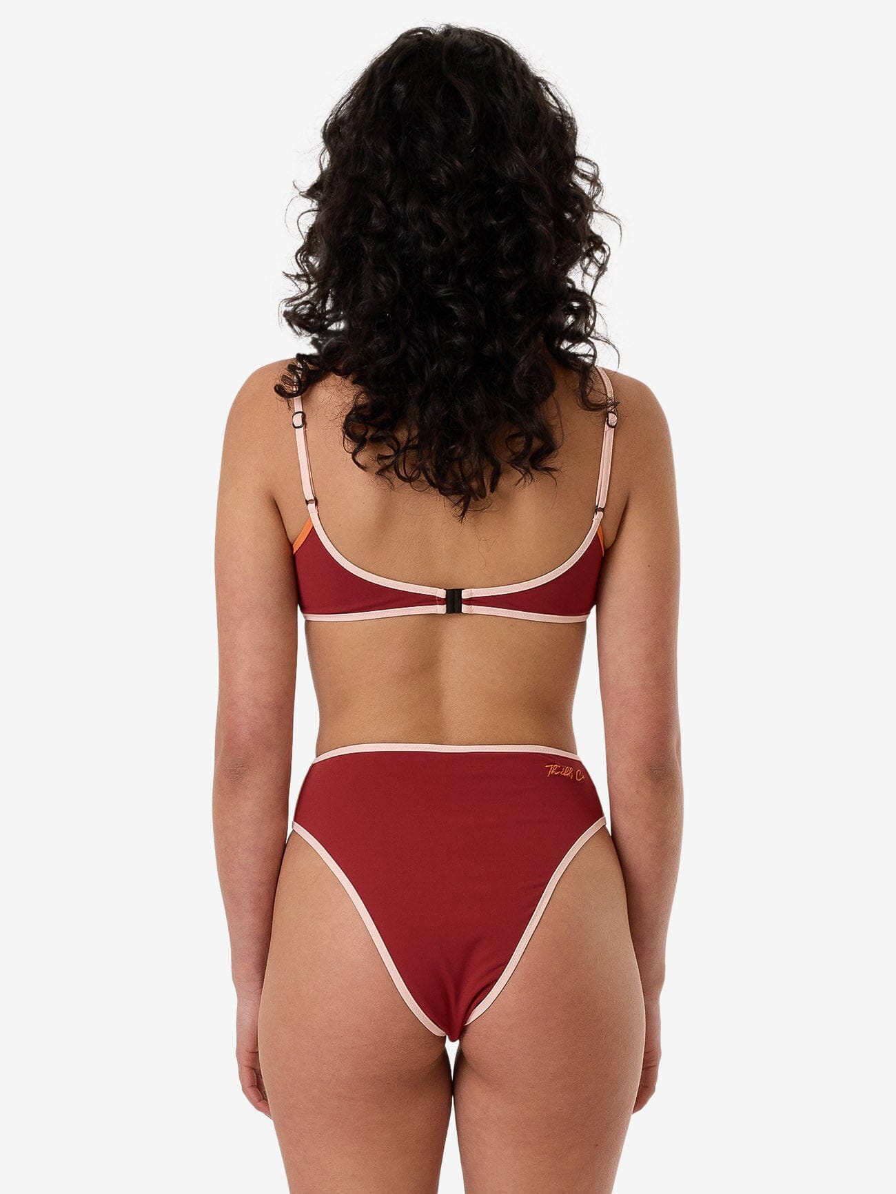 Petra 90S High Cut Bikini Bottom - Crimson