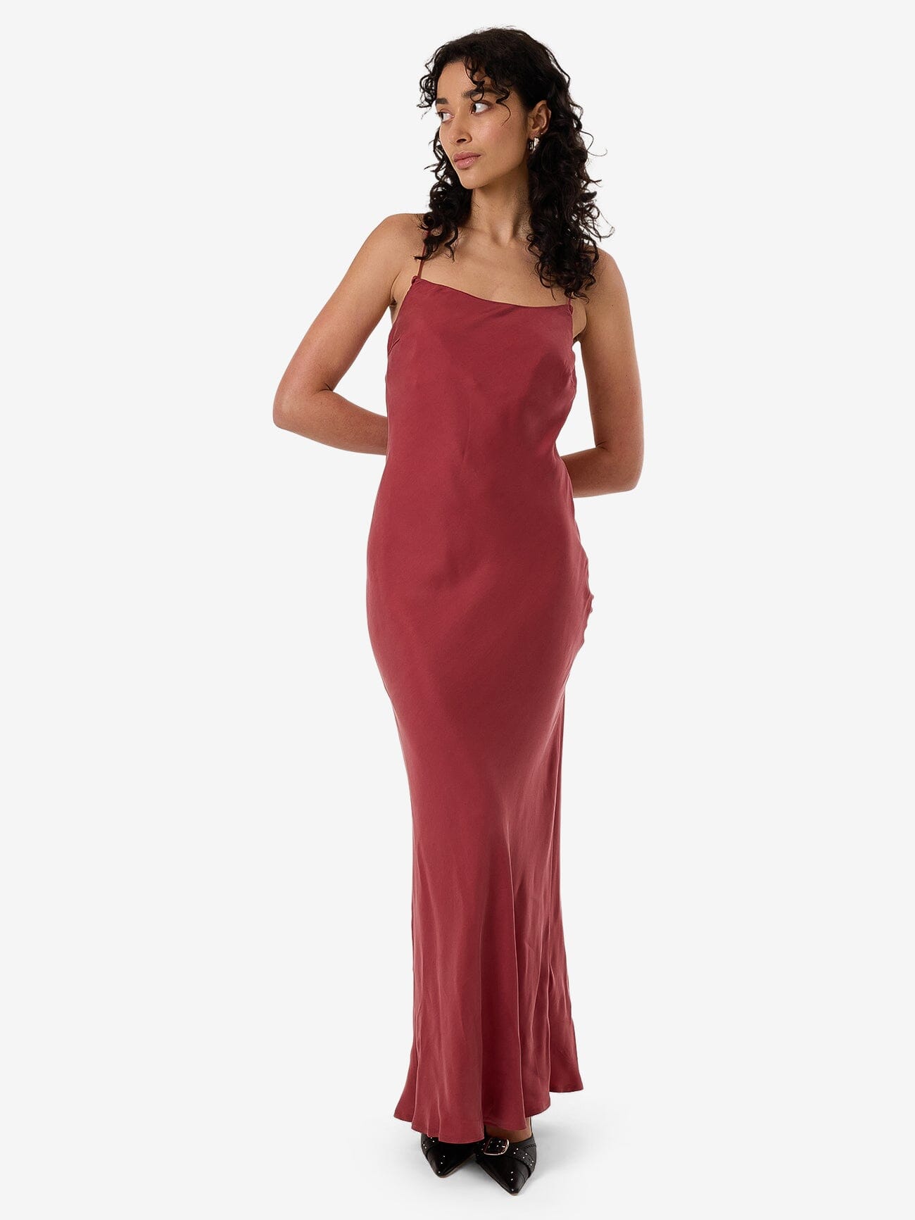 Blair Bias Slip Dress - Cabernet 4