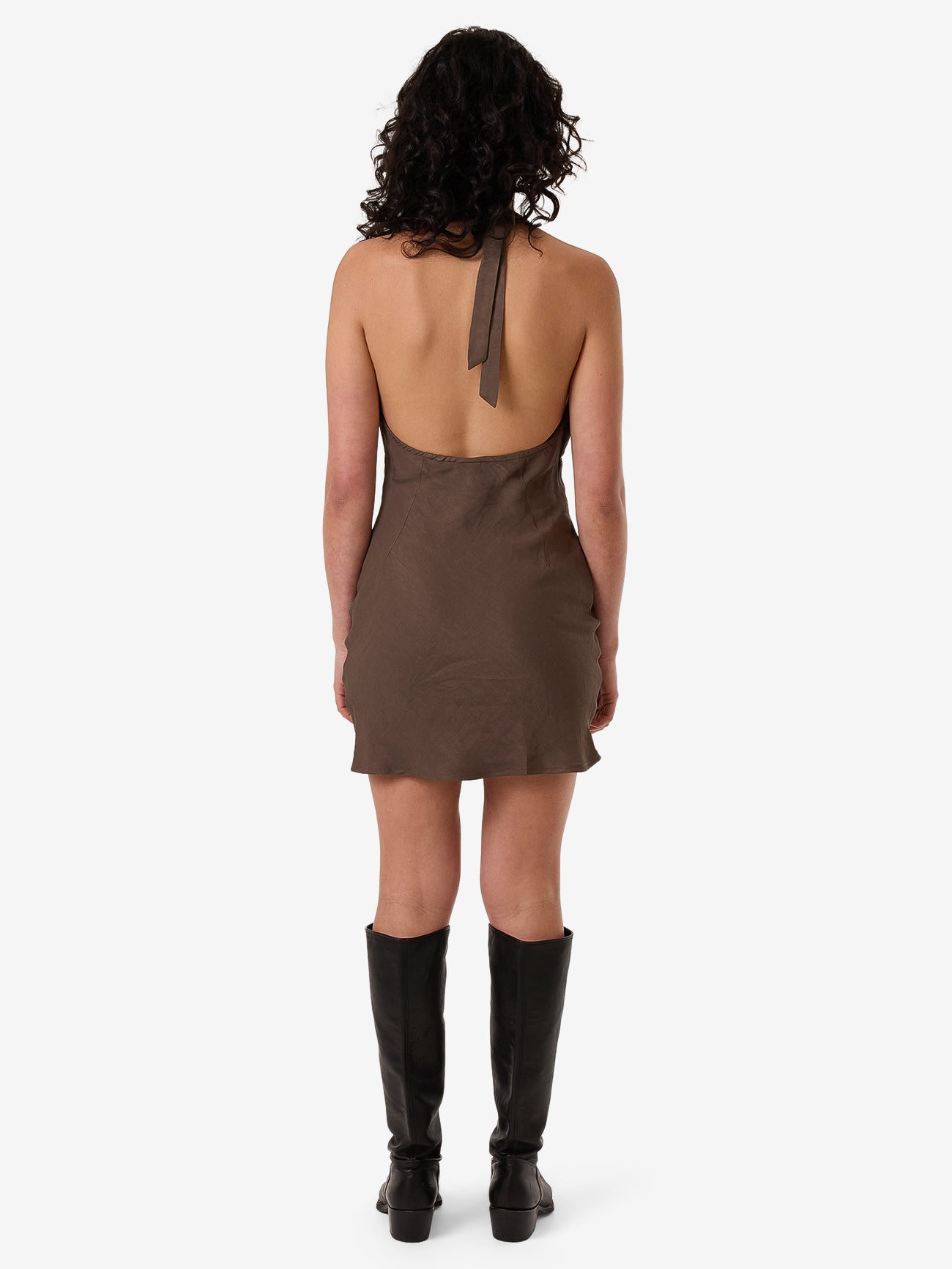 Dakota Halter Mini Dress - Fungi 4