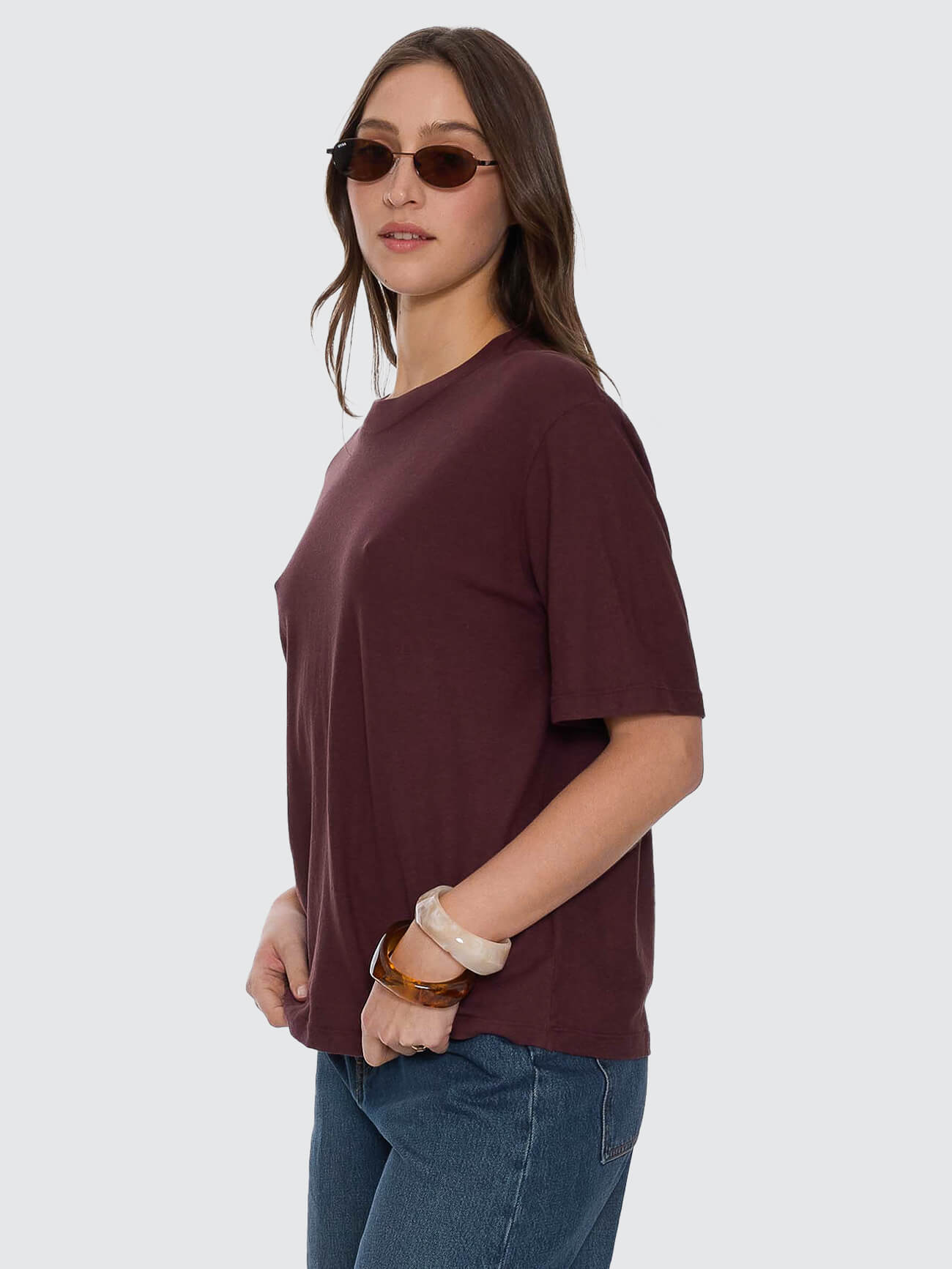 Hemp Square Tee - Bitter Chocolate 4