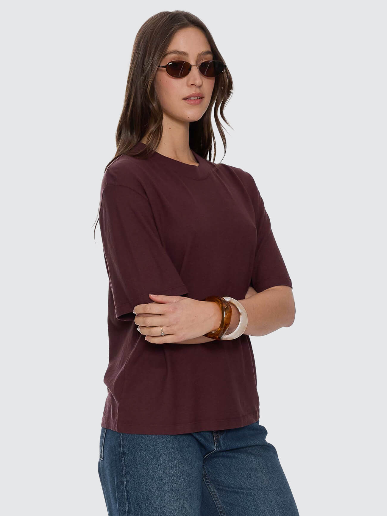 Hemp Square Tee - Bitter Chocolate 4