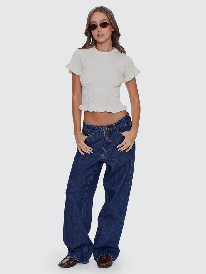 Against All Odds Shirred Tee - Butter Cream 4