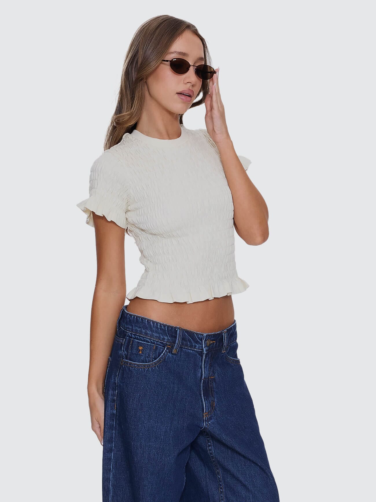 Against All Odds Shirred Tee - Butter Cream 4