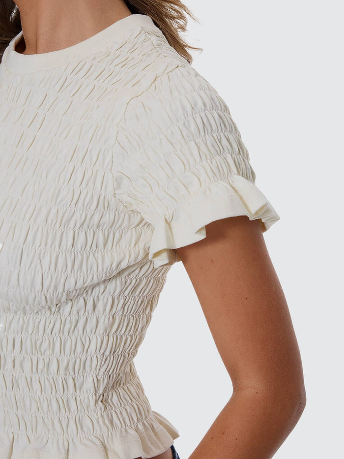 Against All Odds Shirred Tee - Butter Cream 4