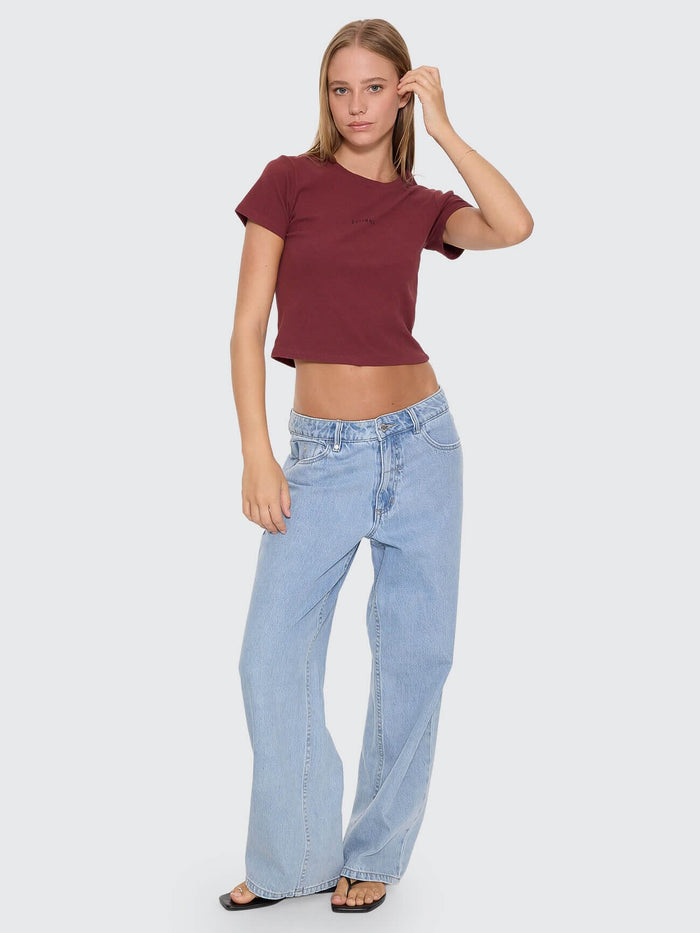 Minimal Thrills Mini Tee - New Maroon 4